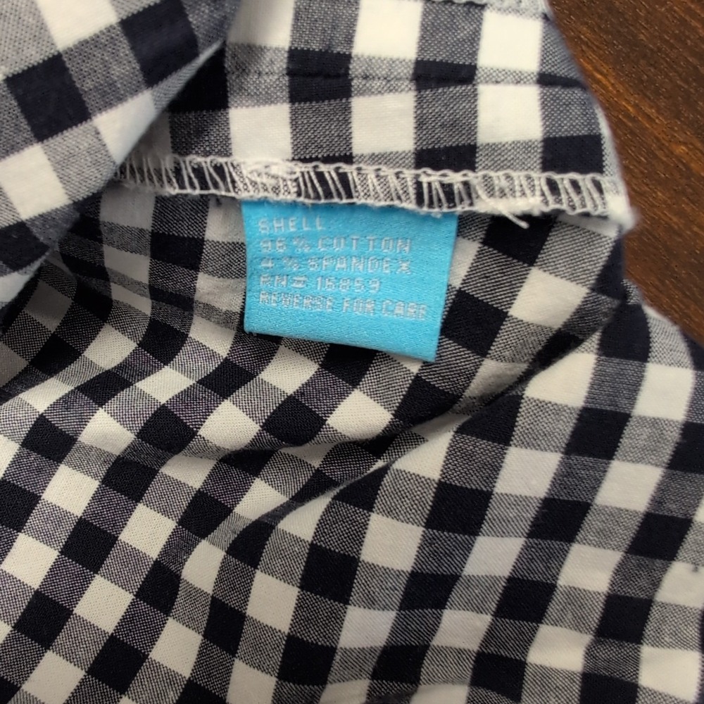 J McLaughlin Layne Top Women's 8 Gingham Black White‎ Sleeveless Blouse - Picture 5 of 6